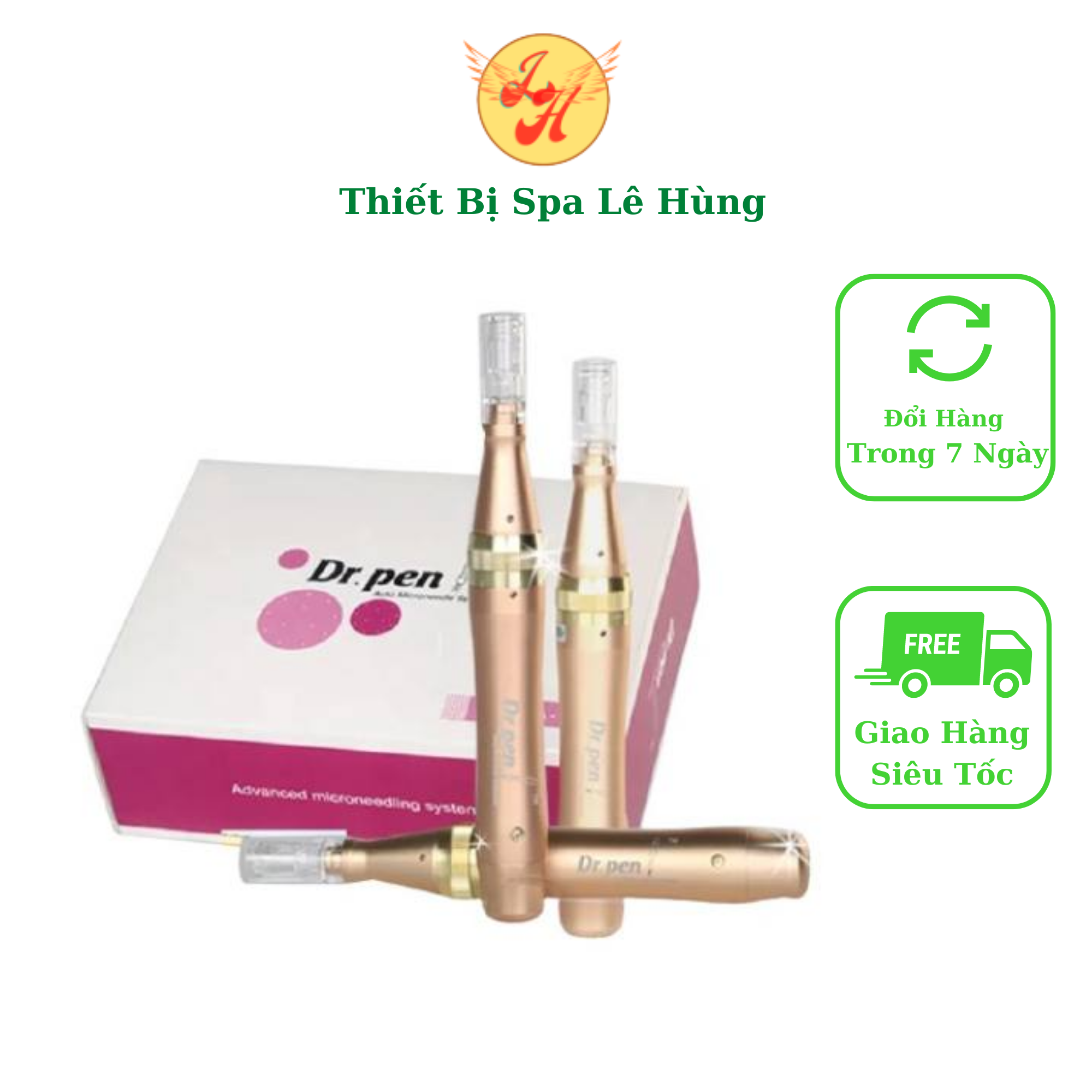 Máy phi kim Dr Pen M5 vàng tích điện cấy tảo cấy phấn phi kim