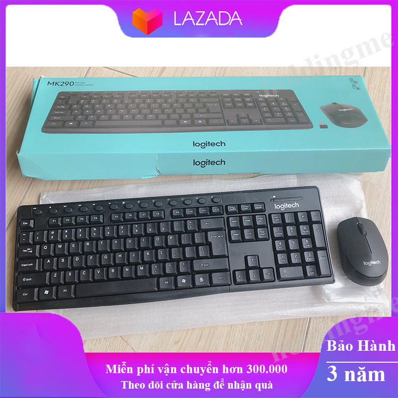 Bàn phím không dây chính hãng Logitech + Chuột không dây MK290 - nhập khẩu từ Hàn Quốc-1 đến 1 bảo hành