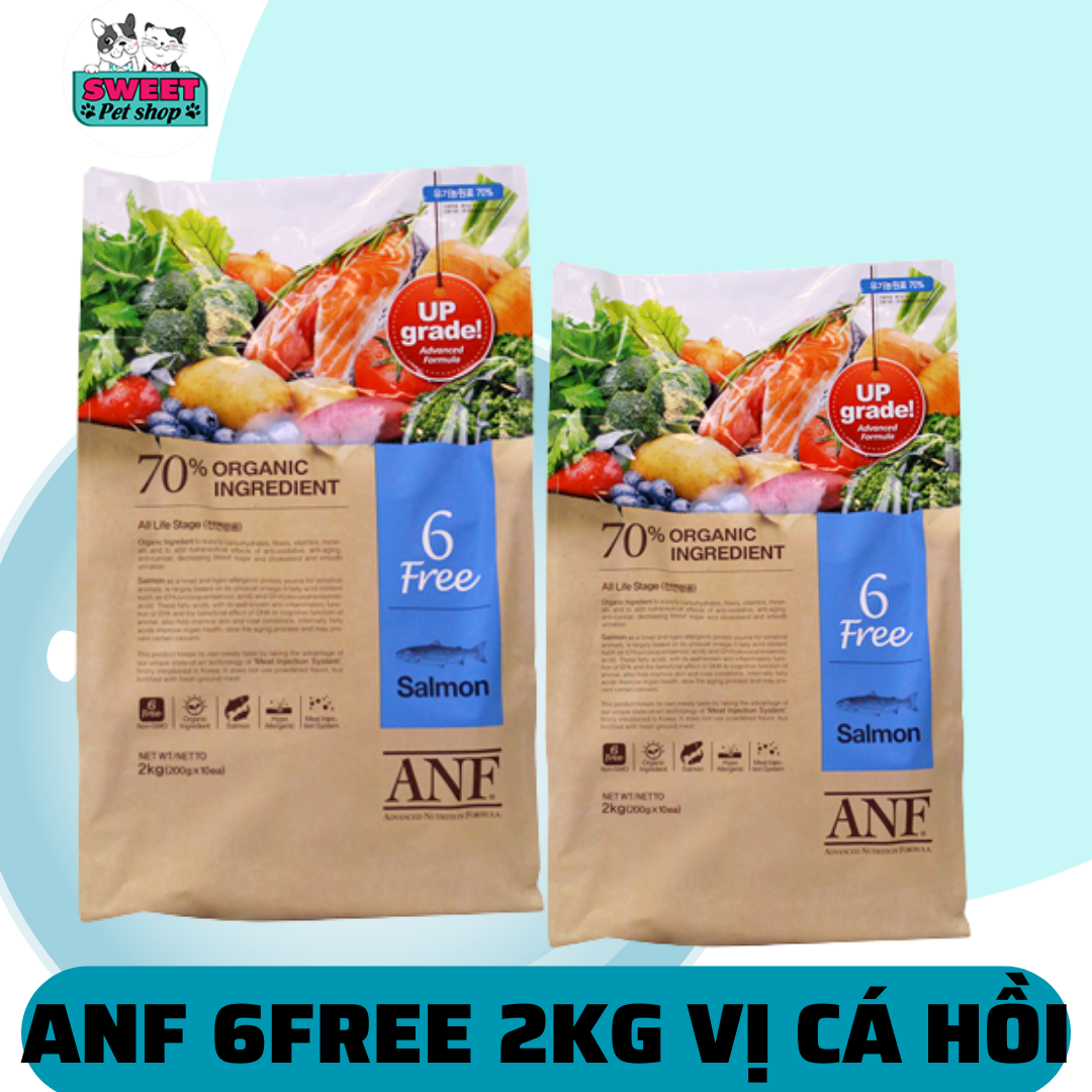 Thức ăn hạt cho chó anf 6free vị cá hồi 2kg