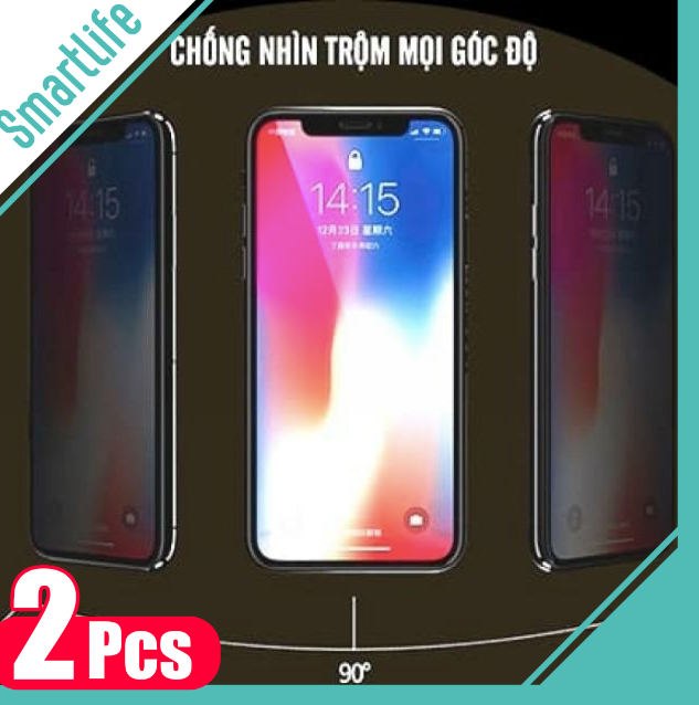 [CHỐNG NHÌN TRỘM] CƯỜNG LỰC FULL MÀN CHỐNG NHÌN TRỘM DÀNH CHO IPHONE - HẠN CHẾ BÁM VÂN TAY- IP6 ĐẾN iphone 12 ( combo2c)