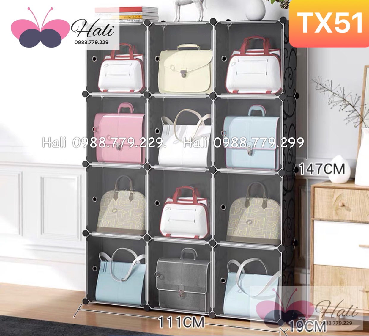 [MẪU MỚI] TỦ ĐỰNG TÚI XÁCH MẪU HOT - TIỆN LỢI - ĐA NĂNG - MẪU MÃ MÀU SẮC ĐA DẠNG - CHỊU LỰC TỐT . Chọn Theo Phân Loại.