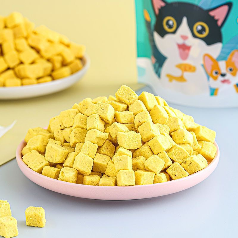 (300g) Trứng viên phủ phô mai sấy khô cho chó mèo thơm ngon tăng vị giác hỗ trợ kén ăn ở mèo