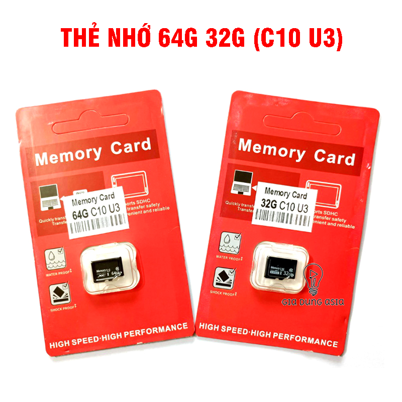 Thẻ nhớ TF (micro-SD) 32G/64G Class 10 - U3 90MB/s điện thoại - camera 4K tốc độ cao