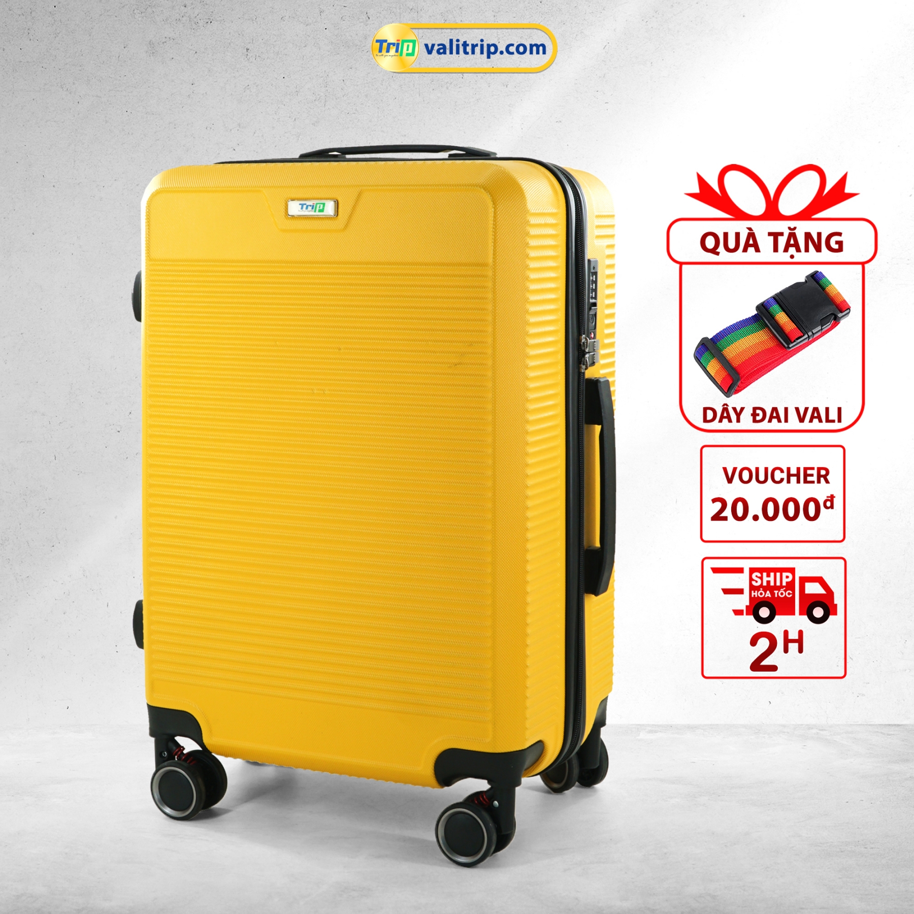 MIỄN PHÍ SHIP - TẶNG DÂY ĐAI - Vali kéo TRIP P808 có đủ 3 size 20inch + 24inch + 28inch - Bảo hành 5 năm