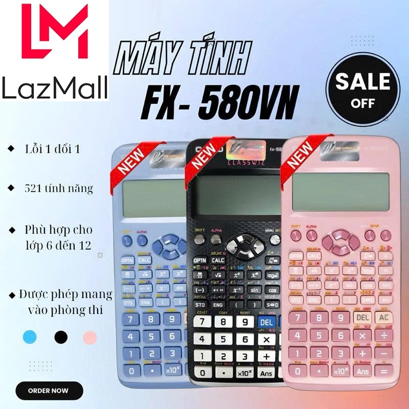  Nhật Bản LazMall  Siêu Phẩm 2025  Máy Tính Casio FX 580VN X - Chính Hãng Thái Lan  Bảo Hành 7 Năm 1 Đổi 1  Màn hình LCD Độ Phân Giải Cao Nâng Cấp Chức Năng Giải Toán Tích Hợp 