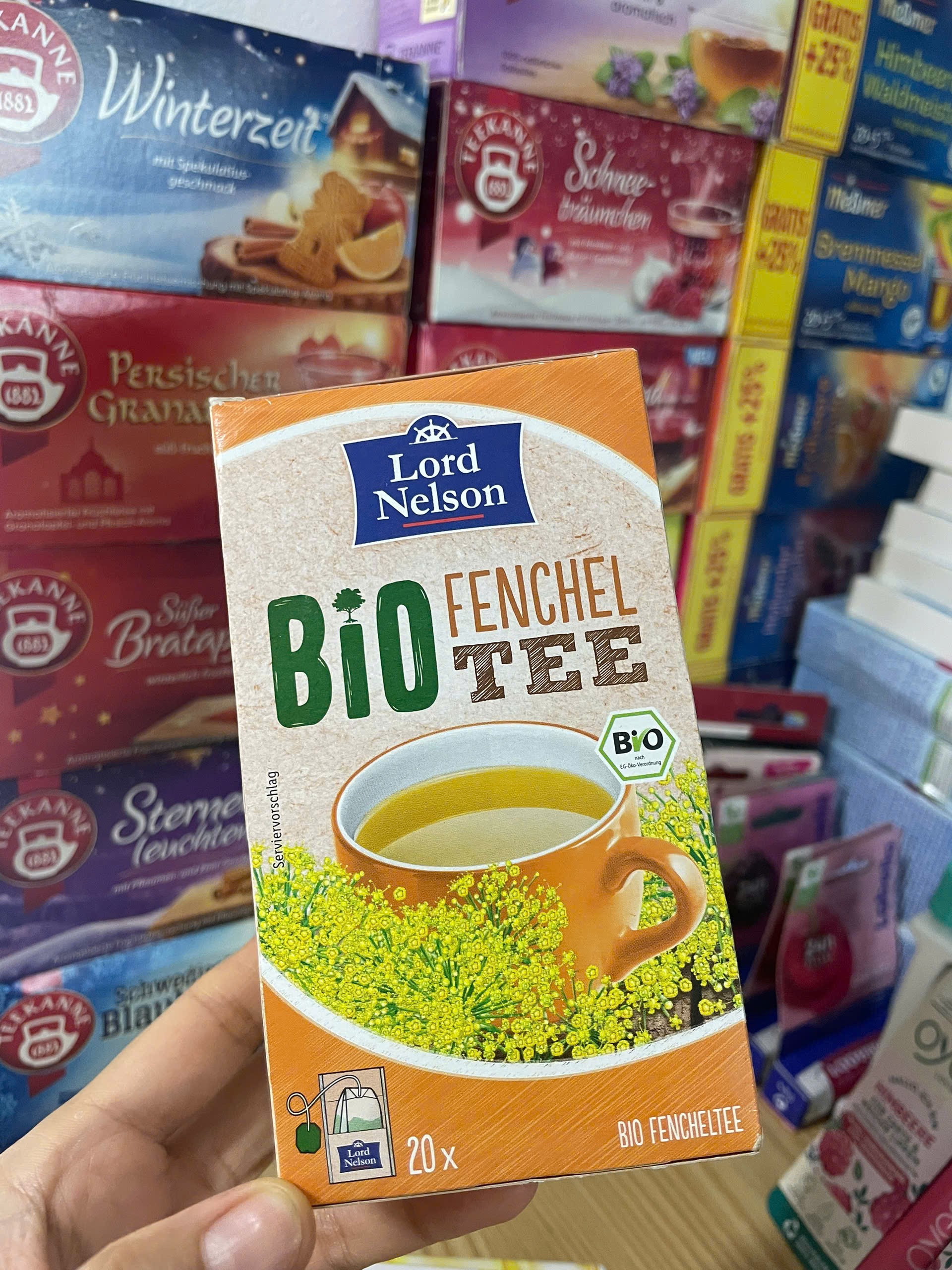Made.in.Germany💛-🌿🍵 Trà Thì Là Thảo Mộc Hữu Cơ Lord Nelson Bio Fenchel Tee (20bags)
