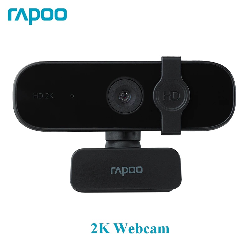 Webcam máy tính rapoo c280 fullhd 2k tích hợp míc , hỗ trợ học trực tuyến, để bàn , họp online qua zoom