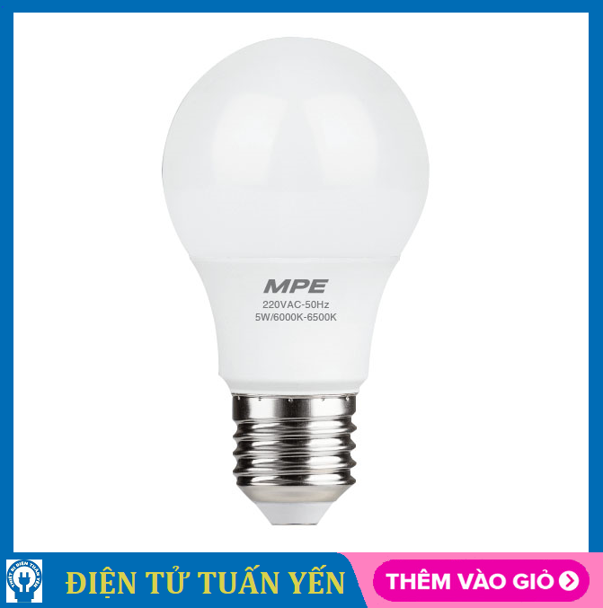 Bóng đèn bulb led mpe lbd-9t/v công suất 9w, ánh sáng trắng & vàng - hàng chính hãng