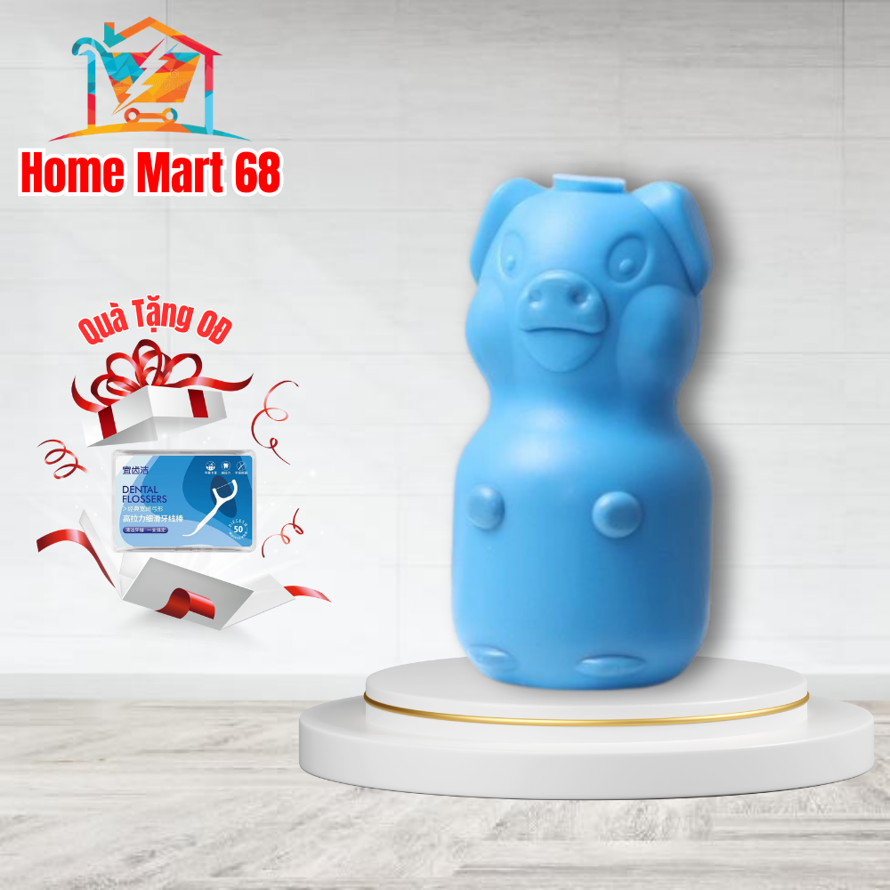 Lọ thả bồn cầu tẩy sạch - diệt khuẩn - khử mùi toilet hình con heo lợn thả bồn cầu