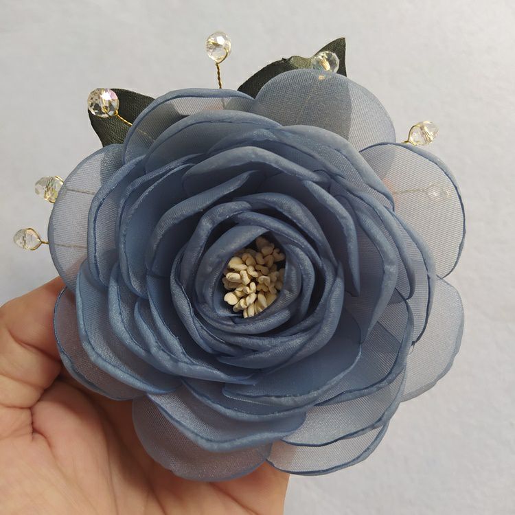 Hoa cài áo handmade màu xanh hoa cài áo Canto