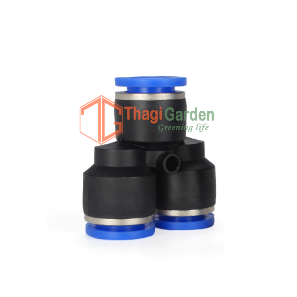 Nối nhanh chữ Y chuyển ống 12mm ra 2 đầu ống 8mm