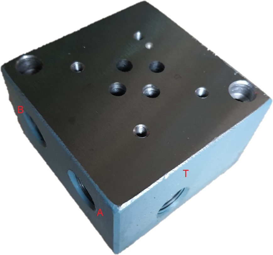 Đế van thủy lực 02 xã hông - xã ngang size dsg01 - kso g02 - 1 van