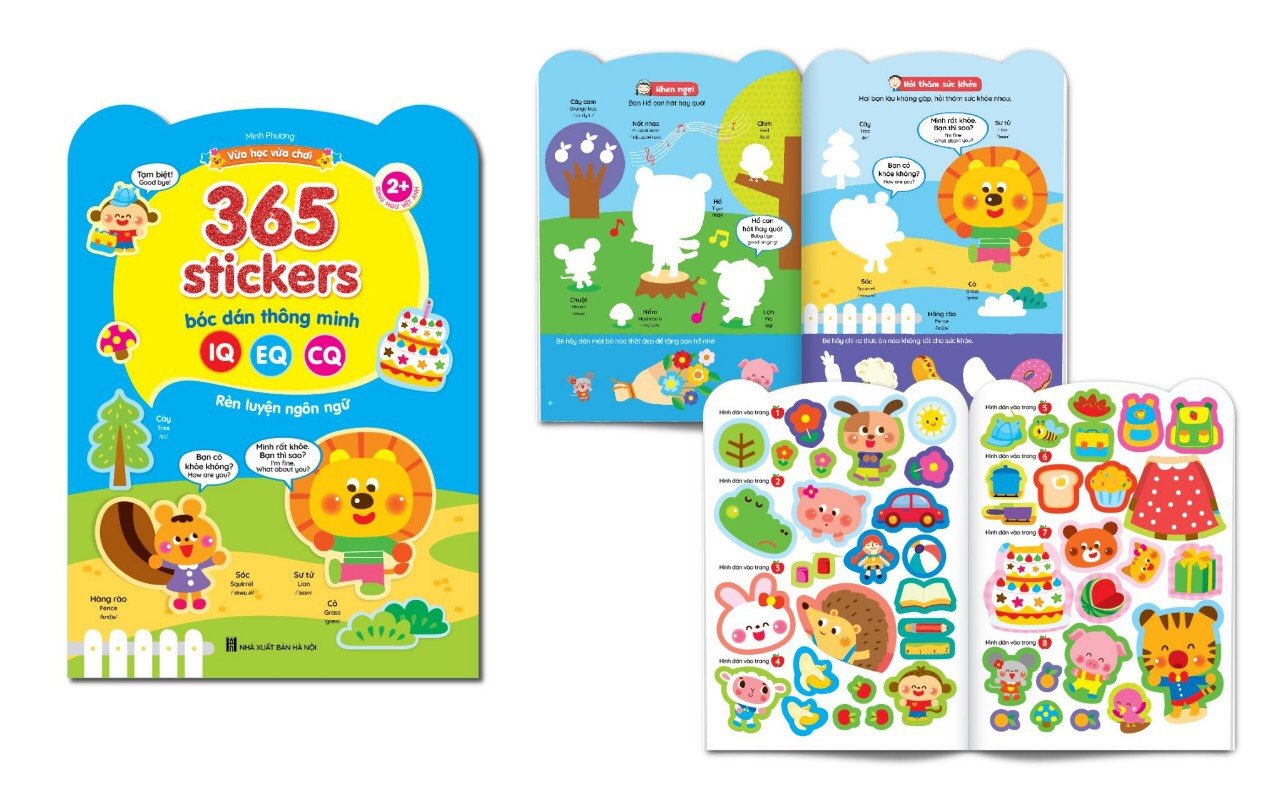 Bộ sách 365 Stickers Bóc dán thông minh (dành cho trẻ từ 2-6 tuổi) - Giúp bé phát triển IQ, EQ, CQ
