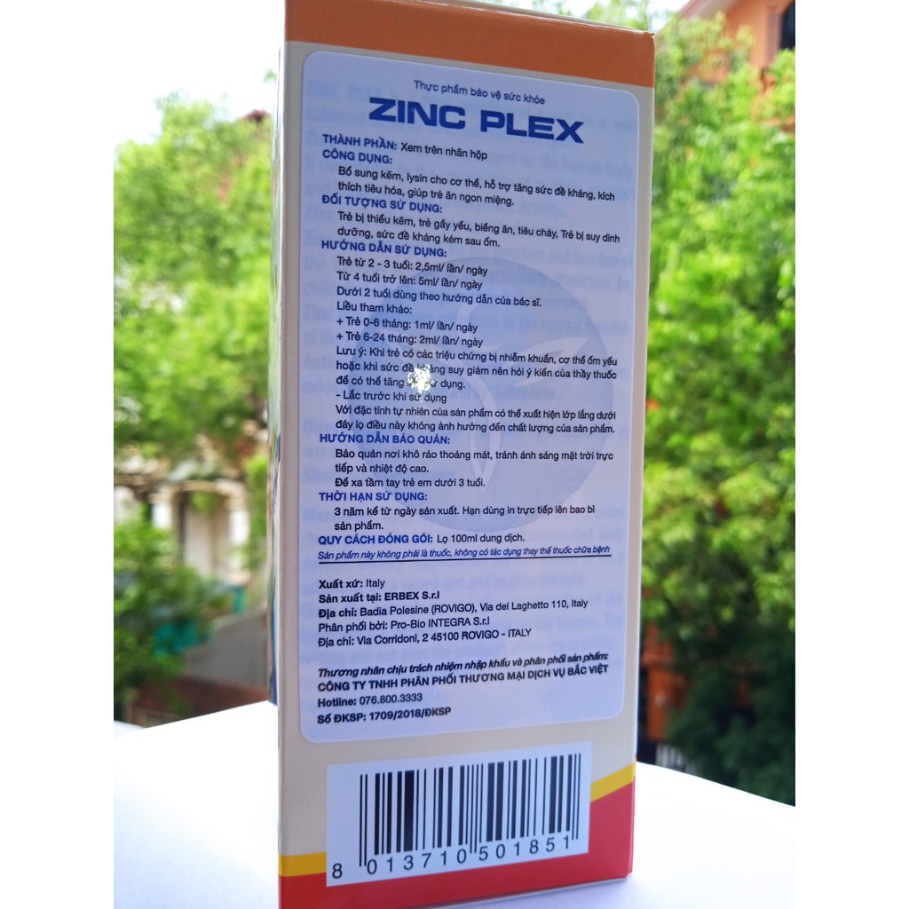 Siro Kẽm Zinc Plex