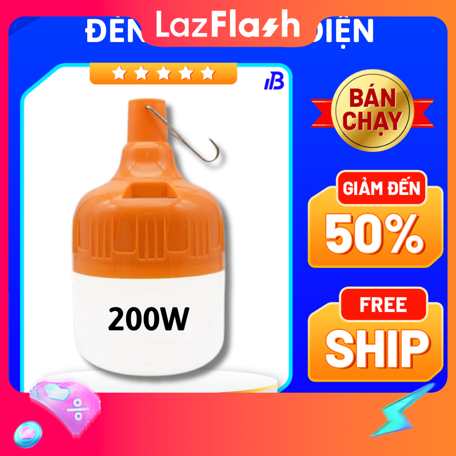 Đèn tích điện siêu sáng 150W có móc treo tiện lợi sử dụng 4-6h, Đèn sạc tích điện, Đèn led tích điện, Bóng đèn tích điện, Bóng đèn led tích điện, Bóng đèn sạc tích điện