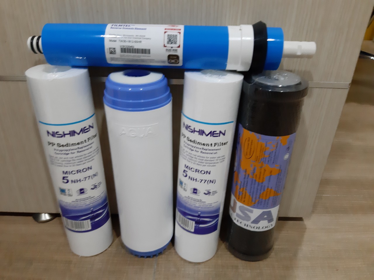[HCM]Bộ lõi thay thế cho máy lọc nước treo tường (màng RO mỹ)