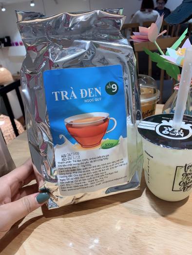 Trà Đen Hoa Trân Pha Trà Sữa Xanh Dương Gói 500g