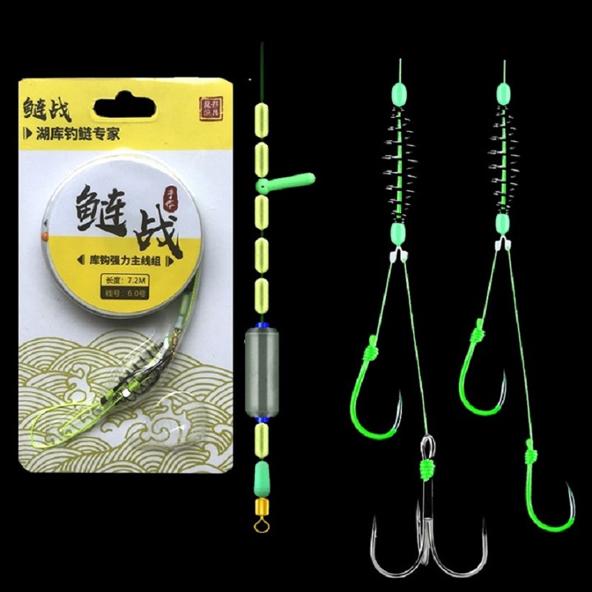 Thẻo câu đài lưỡi đôi buộc sẵn lance câu luôn , phụ kiện câu đài cao cấp TLD-1