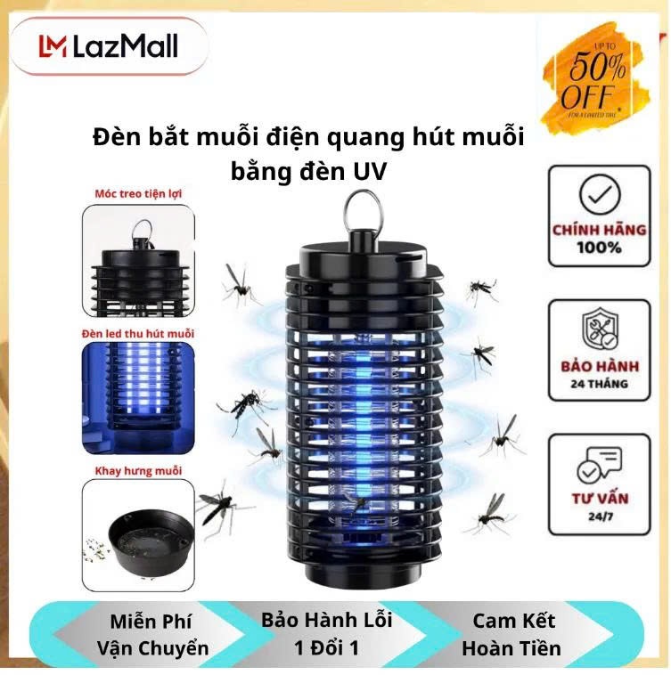 Đèn Bắt Muỗi Diệt Côn Trùng UV Thông Minh – An Toàn Hiệu Quả-Hút Muỗi Tự Động-Không Gây Tiếng Ồn-Bảo Vệ Cả Nhà TỔNG KHO VDVA