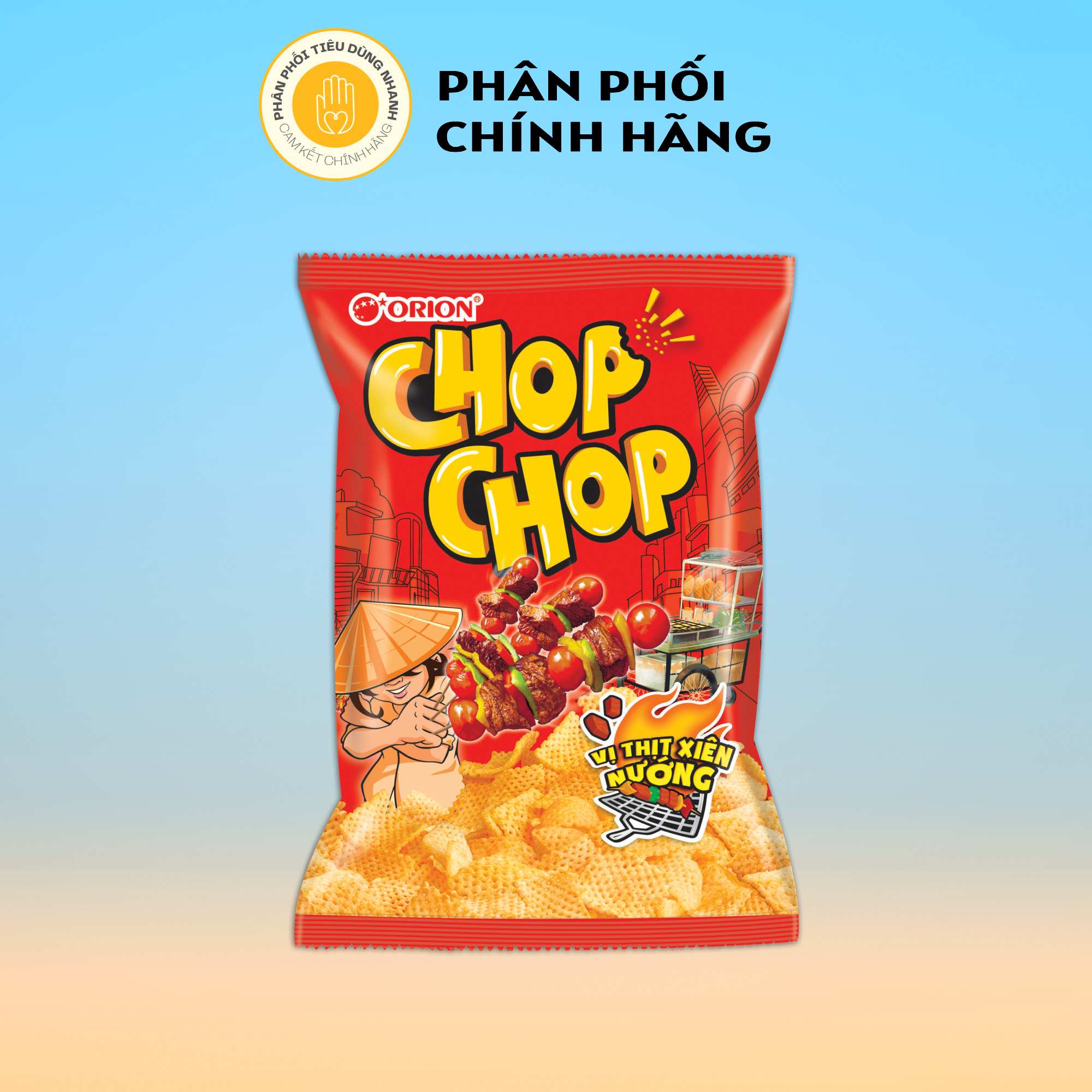 Bánh Snack Chop Chop Thương Hiệu Orion 36g - Vị Thịt Xiên Nướng