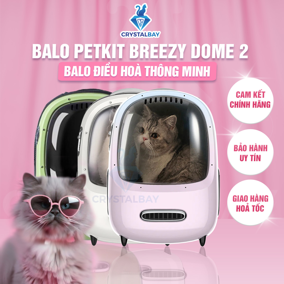 Balo Petkit Breezy 2 Smart - Balo thông minh dành cho chó mèo thú cưng