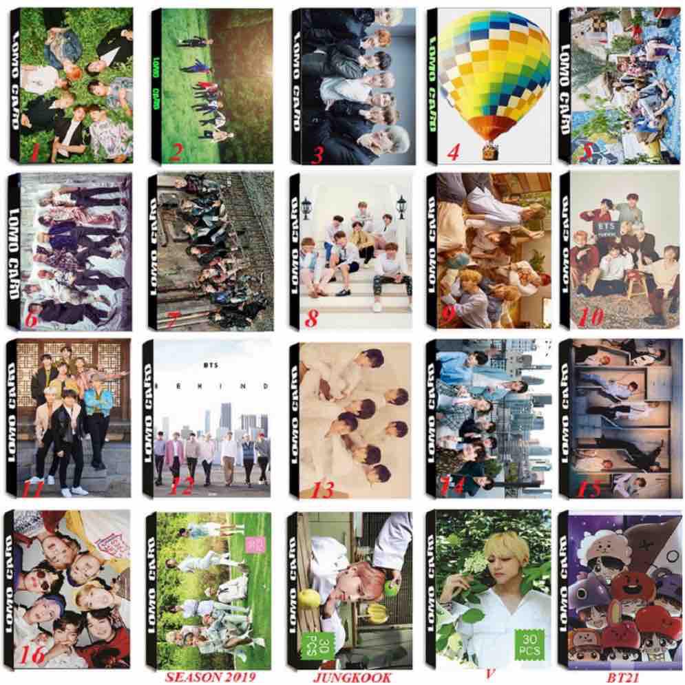 Lomo bts card bts mẫu 30 tấm ảnh kpop bts cực đẹp cực chất 2019