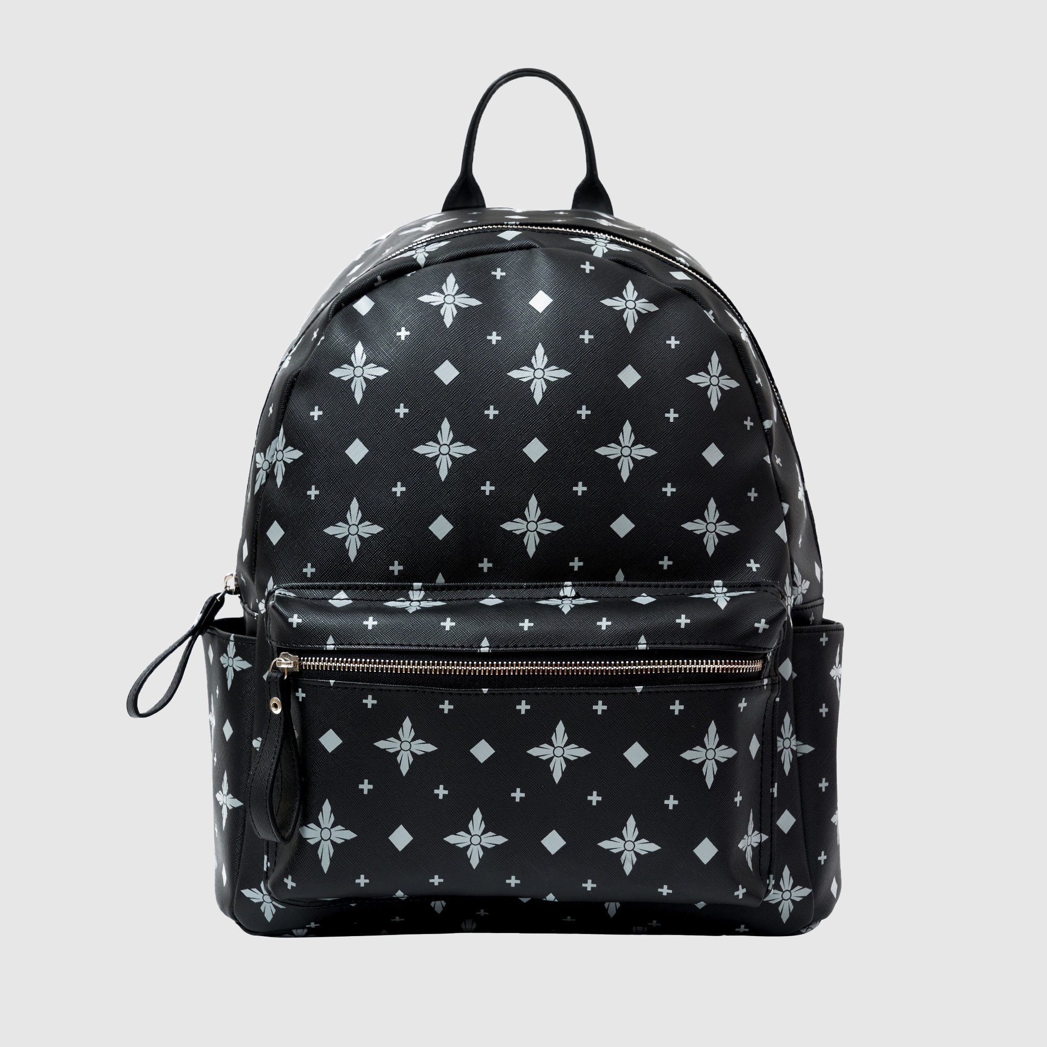 Balo da pu black dark grey bls monogram ldv backpack