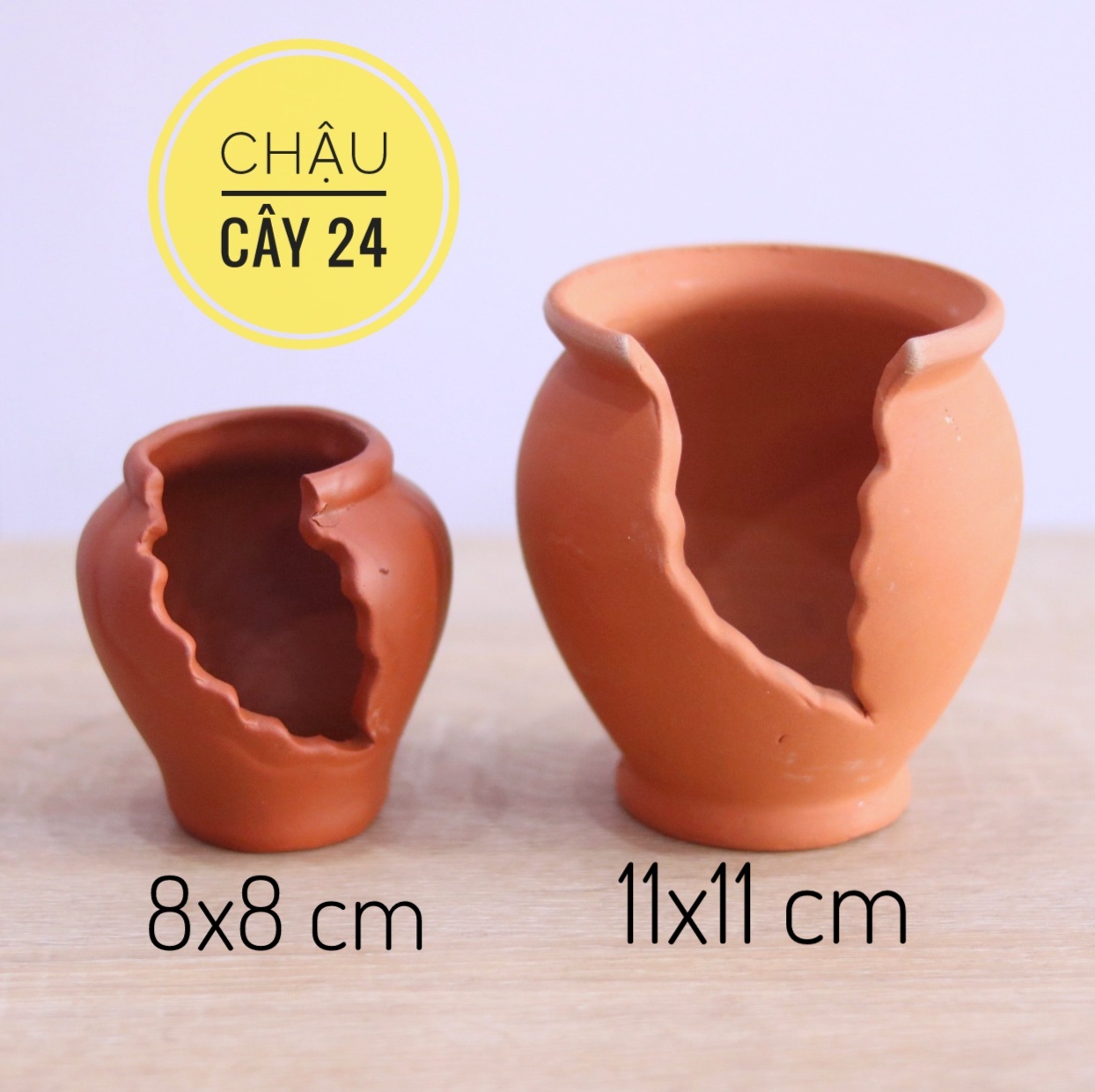 Chậu trồng sen đá, xương rồng, cây cảnh mini bằng đất nung