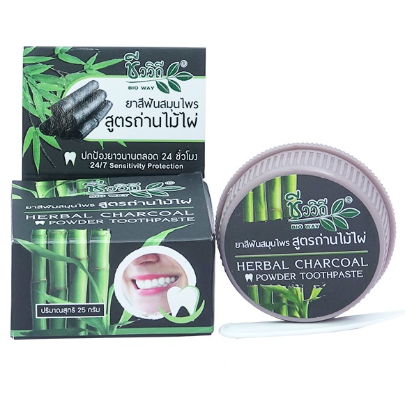Kem Đánh Trắng Răng Than Tre Herbal Charcoal Thái Lan 25g