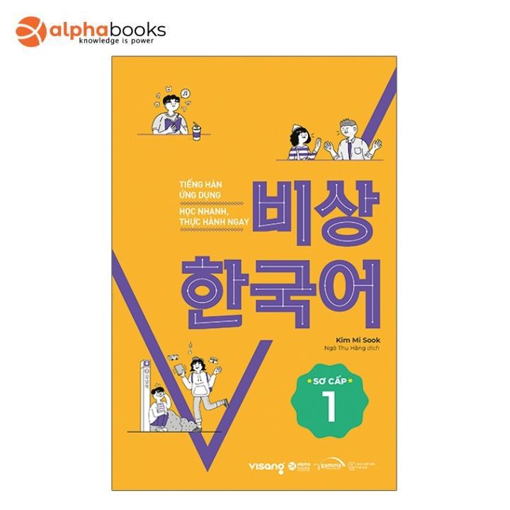 Sách alphabooks - tiếng hàn ứng dụng - học nhanh, thực hành ngay - sơ cấp 1