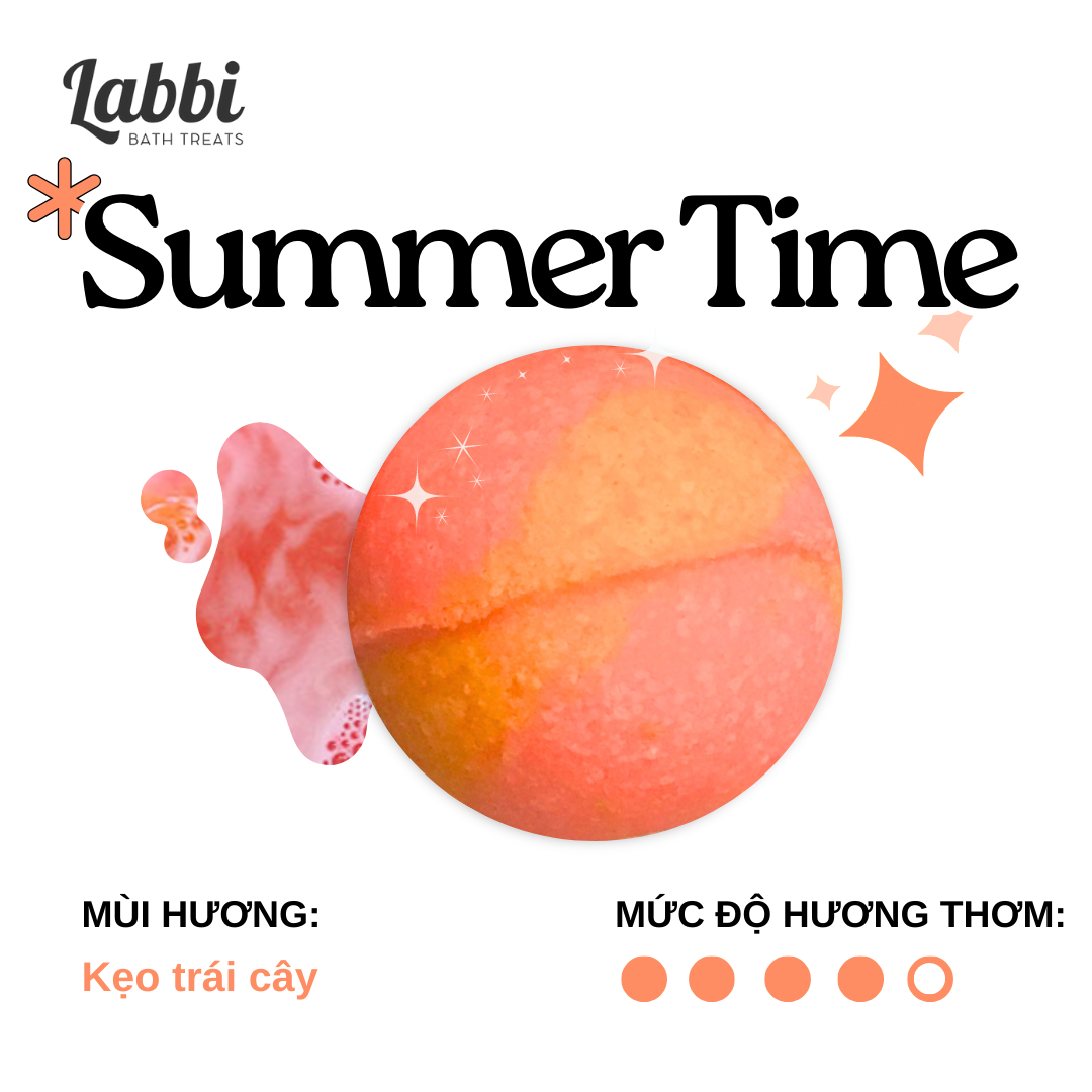  SUMMER TIME  Labbi  Bath bomb   Viên sủi bồn tắm   Bom tắm 