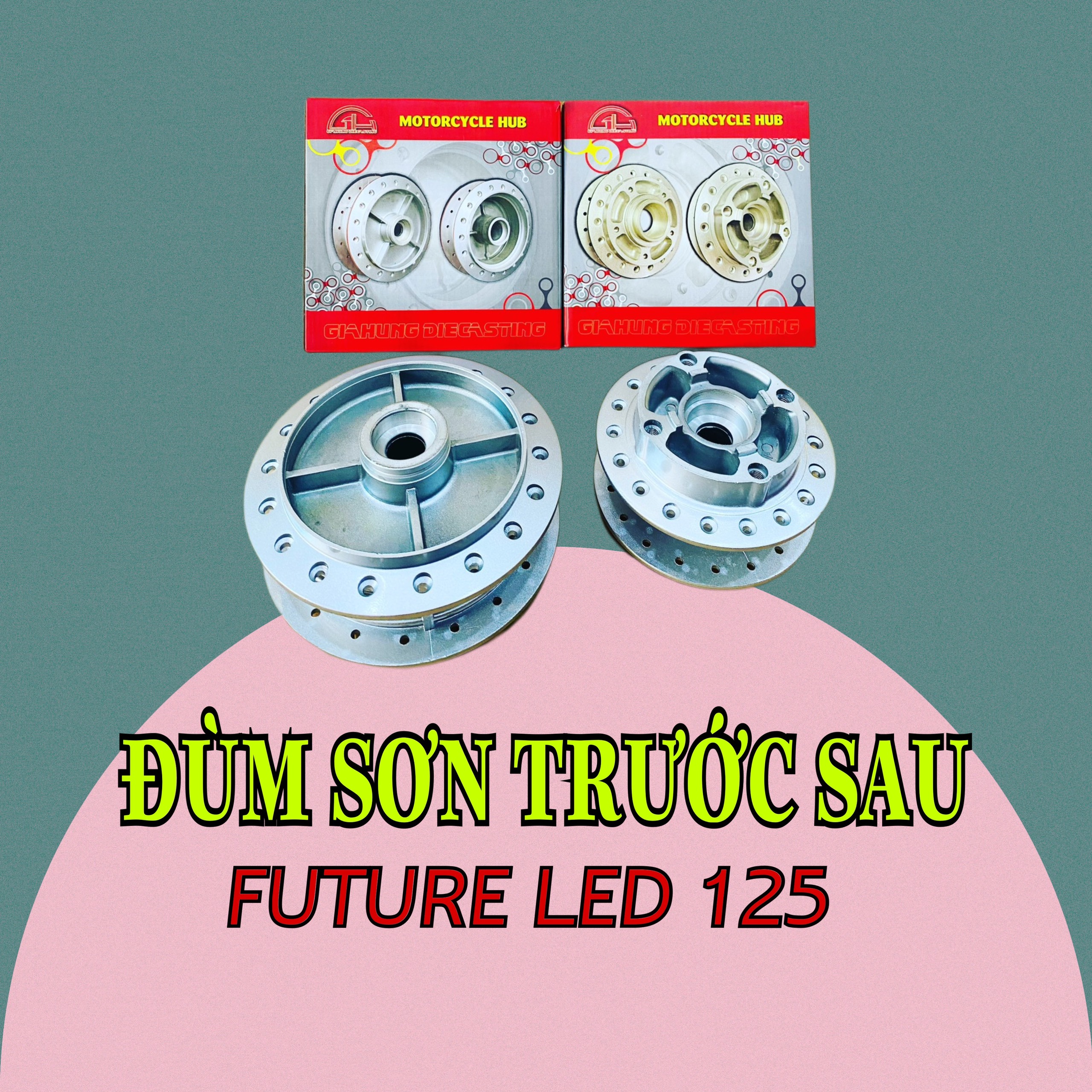 Đùm trước sau cho xe FUTURE LED màu bạc giá rẻ