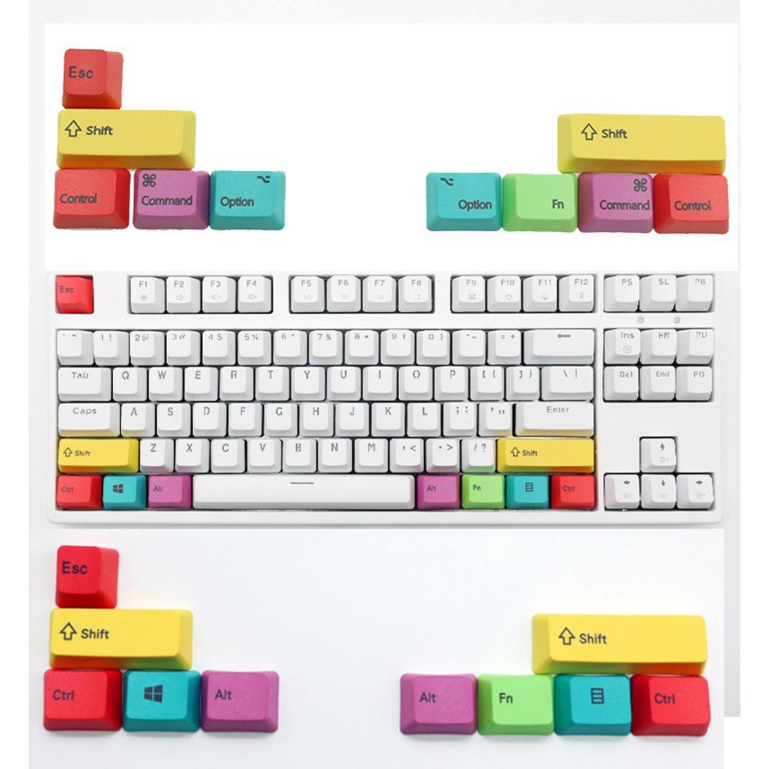 Set keycap 10 nút modifier pbt cmyk