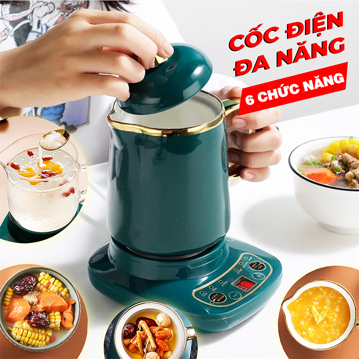 [ BẢO HÀNH  CHÍNH HÃNG ] BỘ CỐC CHƯNG YẾN TẶNG KÈM BÌNH TRÀ - CỐC HẦM ĐA NĂNG CHẤT LIỆU SỨ CAO CẤP - CỐC NẤU CHÁO, HẦM XƯƠNG ĐA NĂNG - CỐC ĐIỆN BẢNG ĐIỀU KHIỂN TIẾNG VIỆT