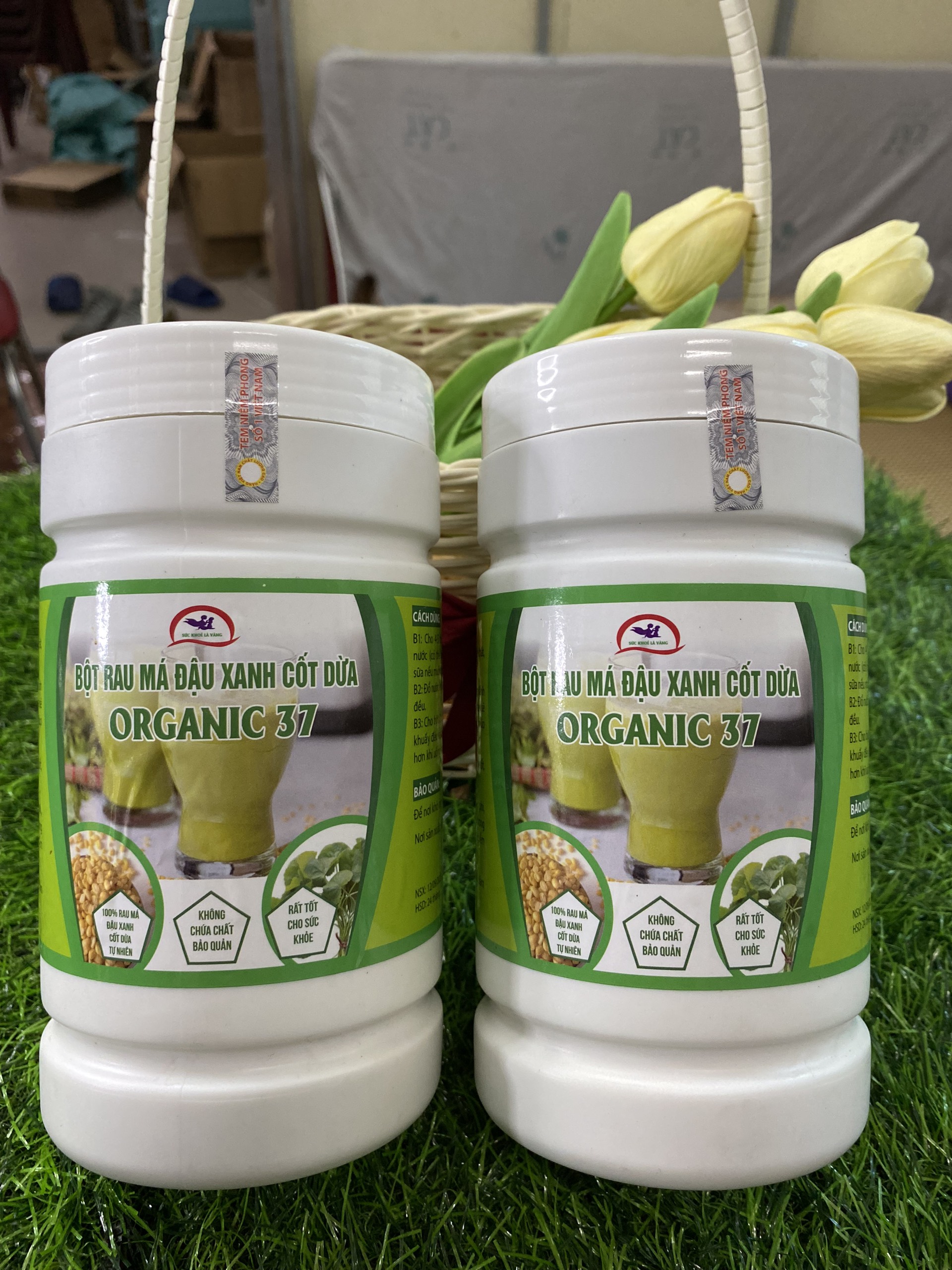 Bột rau má đậu xanh cốt dừa