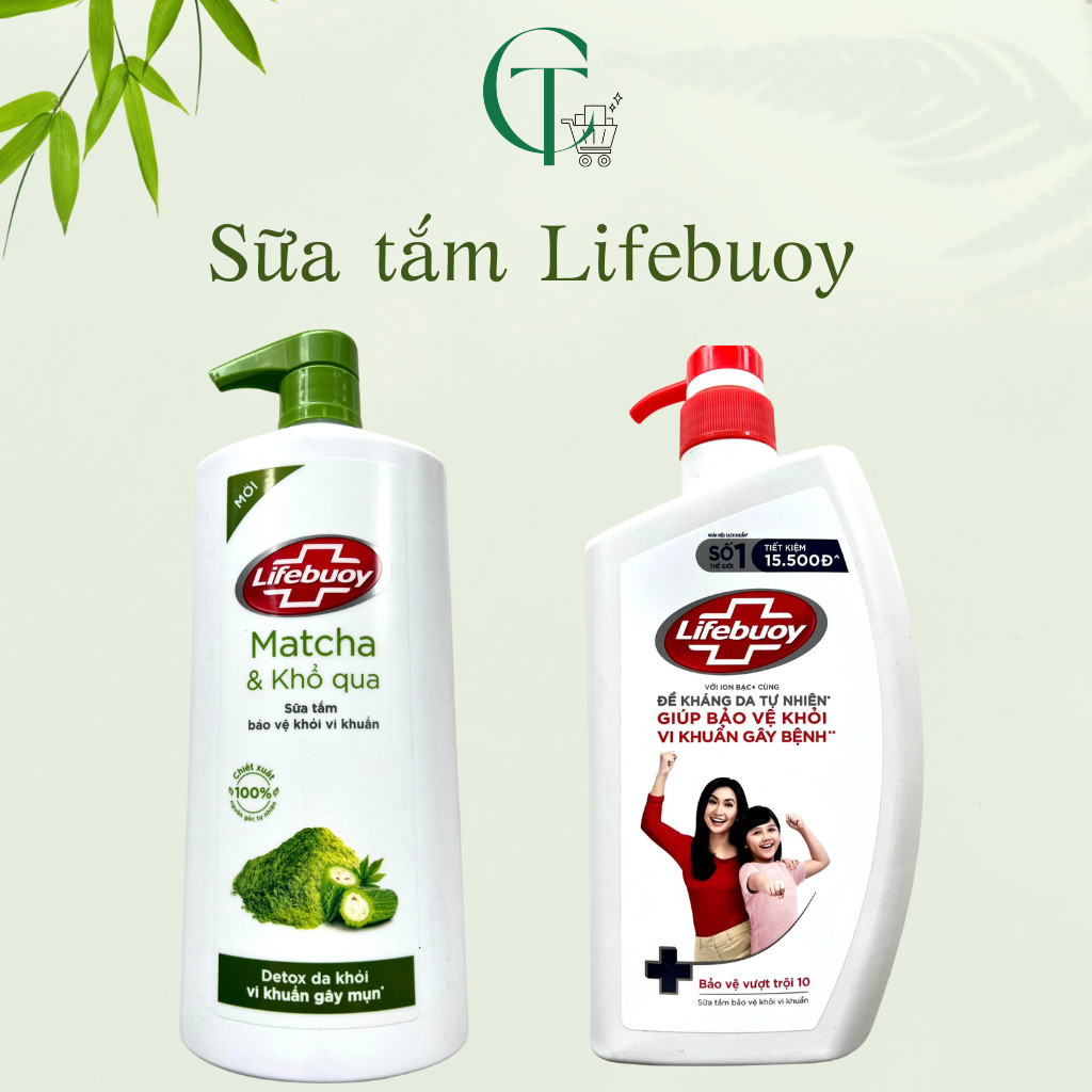 Sữa tắm Lifebuoy, Lux bảo vệ khỏi vi khuẩn và lưu hương nước hoa chai 800g