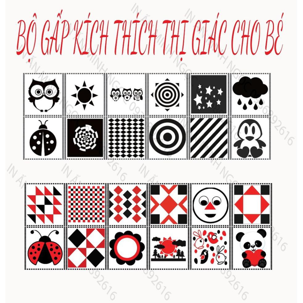 Bộ thẻ gấp kích thích thị giác cho bé