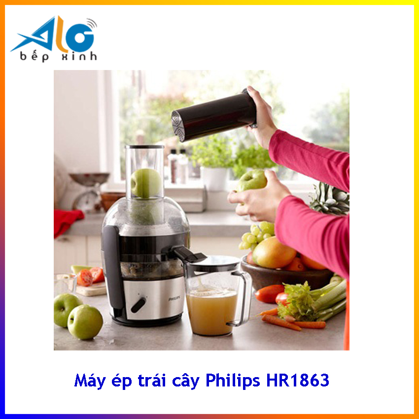 Máy ép trái cây Philips HR1863 - ép chậm - tiết kiệm điện - vắt kiệt trái cây - ALo Bếp Xinh