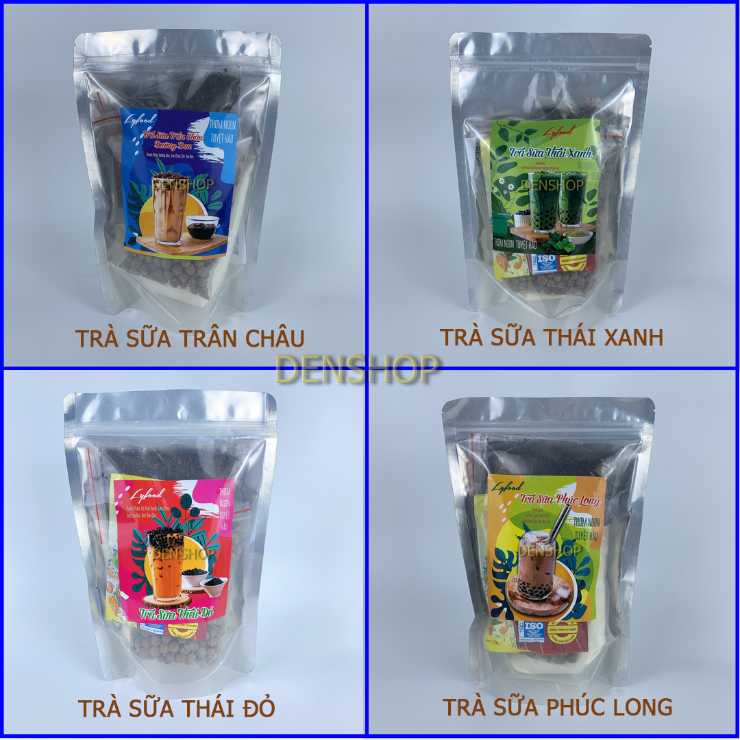 Set trà sữa thái xanh, Trà sữa thái đỏ, Trà sữa phúc long, Trà sữa trân châu đường đen thạch rau câu