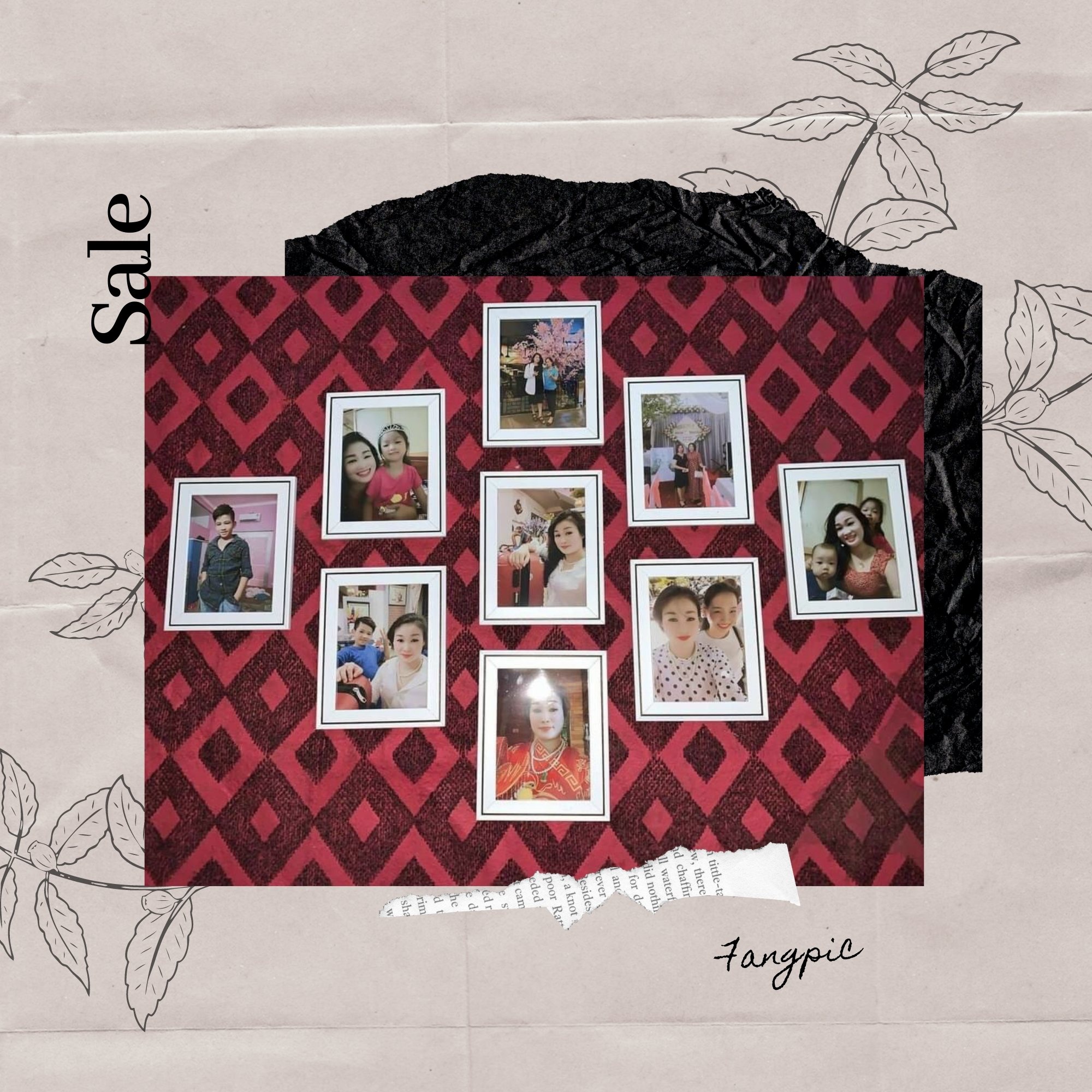 Combo 9 khung ảnh cỡ 13x18 mẫu đẹp, tặng kèm đinh và móc treo tường, phù hợp trang trí sinh nhật, khung trang trí tiệc cưới