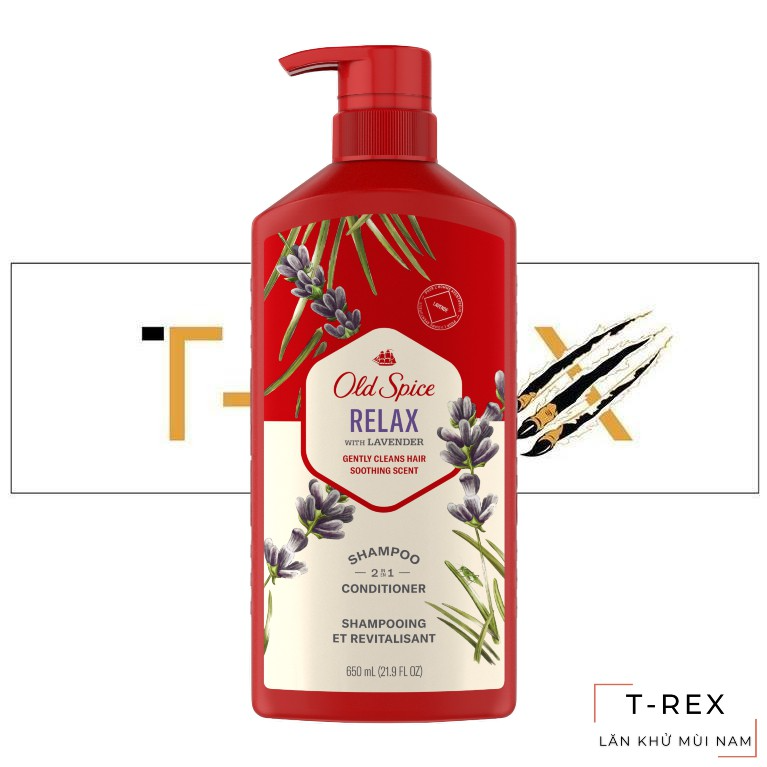 [HCM]Dầu Gội Đầu 2 In 1 Old Spice Relax With Lavender 650ML (Dầu Gội Xả)  ( Cam Kết Hàng Đúng Mô Tả  Chất Lượng Đảm Bảo An Toàn )