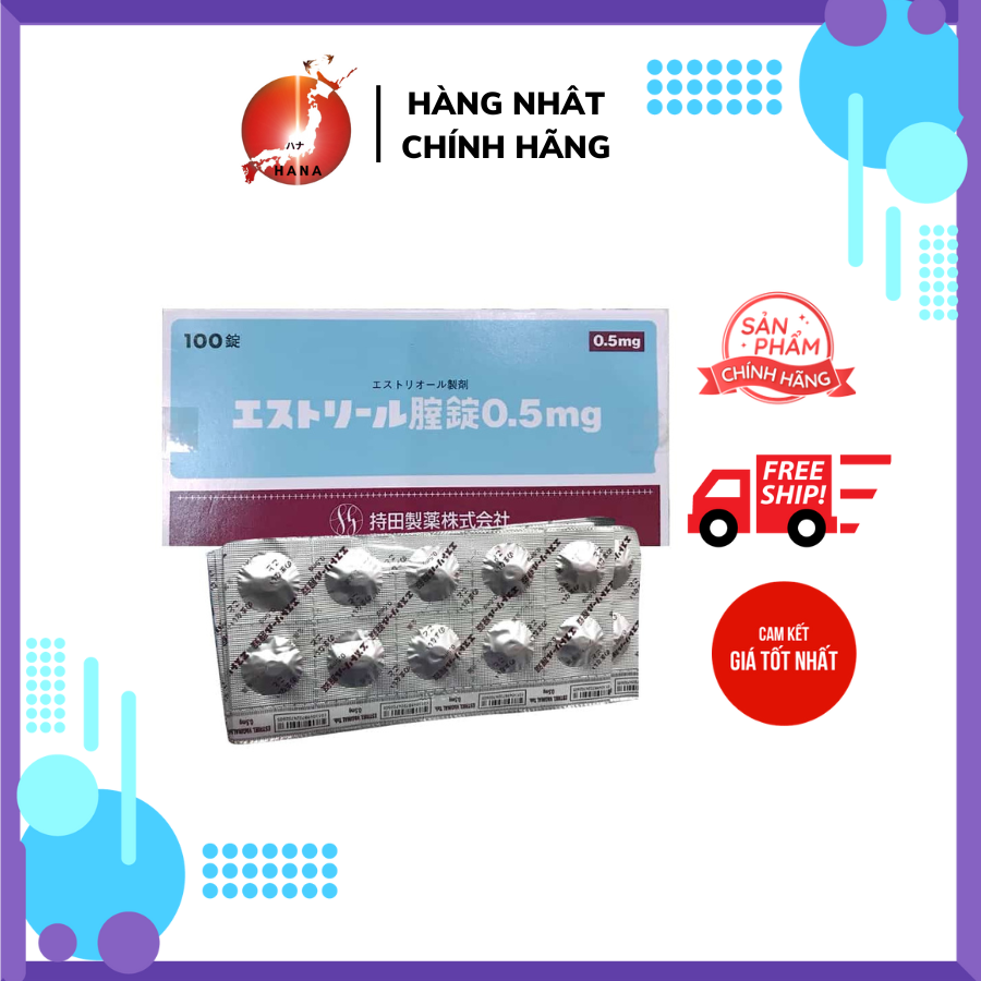 Viên đặt âm đạo estoril 0.5mg nhật bản se khít chống viêm ngứa