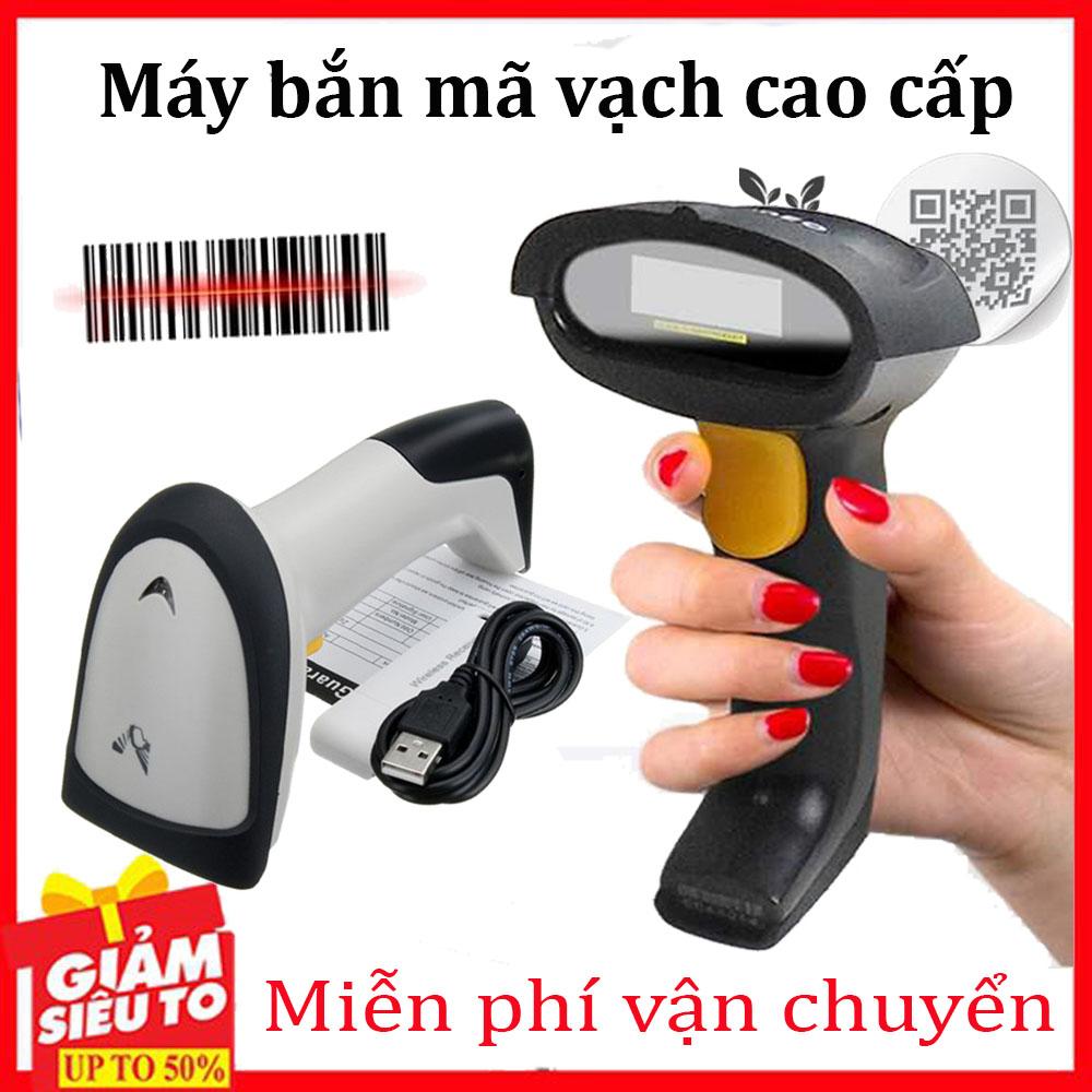 Máy Đọc Mã Vạch, máy quét qr - Máy Bắn Mã Vạch Không Dây Cao Cấp, Máy Scan Cực Nhanh, Quét Mã Vạch Hàng Hóa,, Nhỏ, Gọn, Tiện Dụng, Công Nghệ Laser Tiên Tiến , Sale-50%, Bảo Hành 12 Tháng 1 Đổi 1 Trên Toàn Quốc