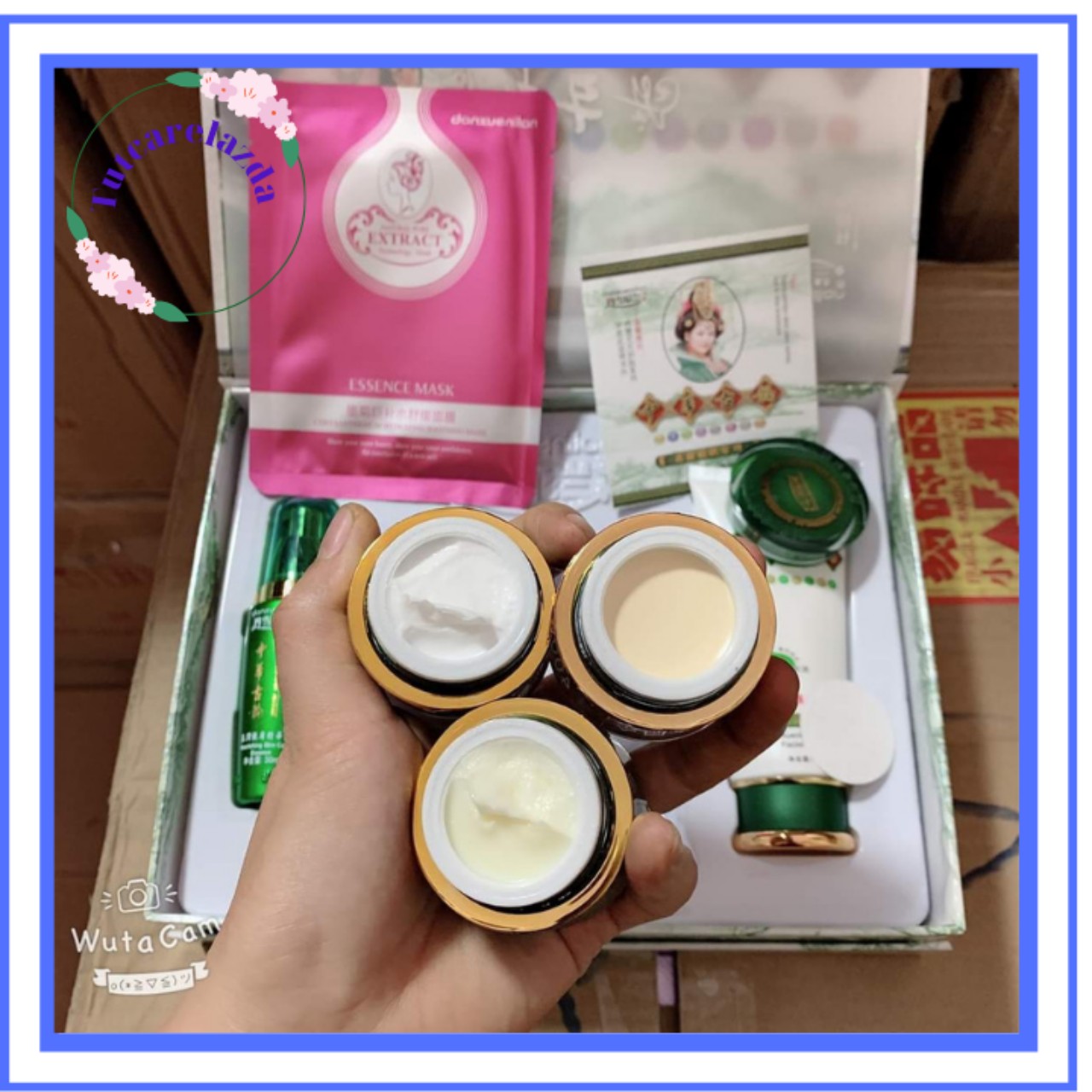 Bộ hoàng cung xanh cao cấp 5 món - làm trắng -trị nám