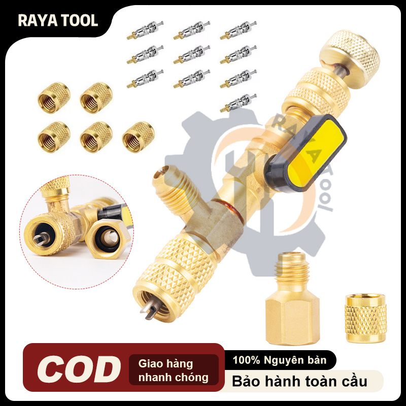 Dụng cụ tháo lõi van máy điều hòa xe hơi - 2 kích thước SAE 1/4inch & 5/16inch - Dành cho R22, R410A, B130