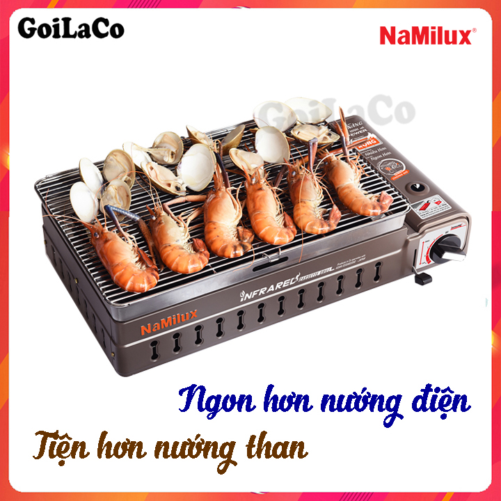 Bếp nướng gas hồng ngoại Namilux GM2220PS, tiện lợi, chống cháy nổ, Bảo hành chính hãng 12 tháng