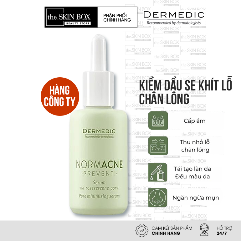 Serum Dermedic Normacne kiềm dầu se khít lỗ chân lông cho da dầu Normacne Preventi Widened Pores Serum (30ml)