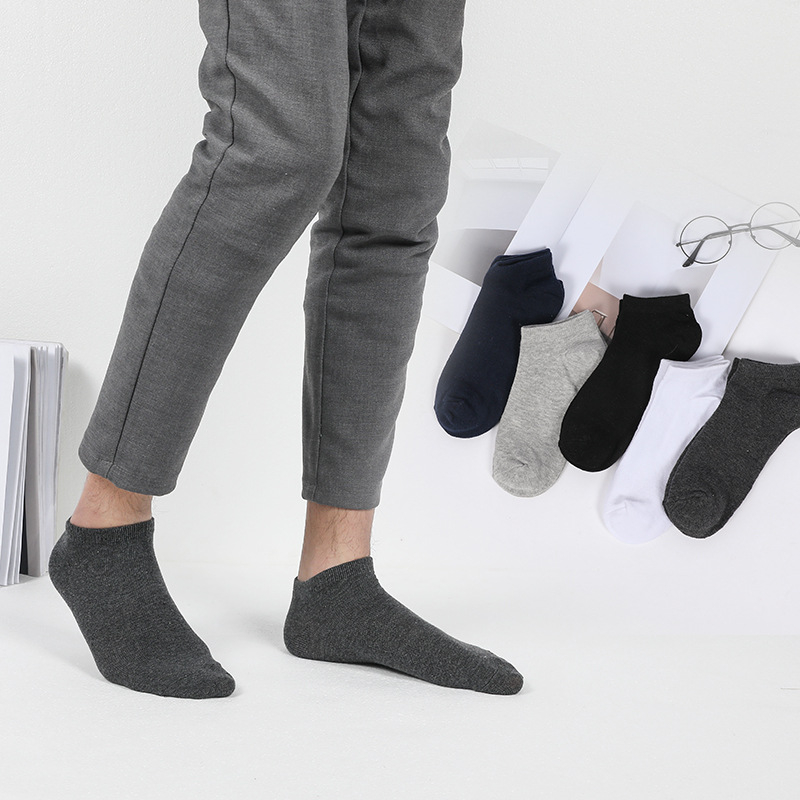 Kinh doanh Lưới Màu sắc Rắn mắt cá chân Vớ bán cho nam giới Vớ thuyền bông Miệng cạn Vớ cắt thấp Vớ vô hình Dép không trượt