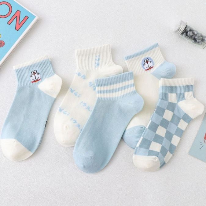 Set 10 đôi tất vớ nữ ngắn cổ doremoon siêu đẹp