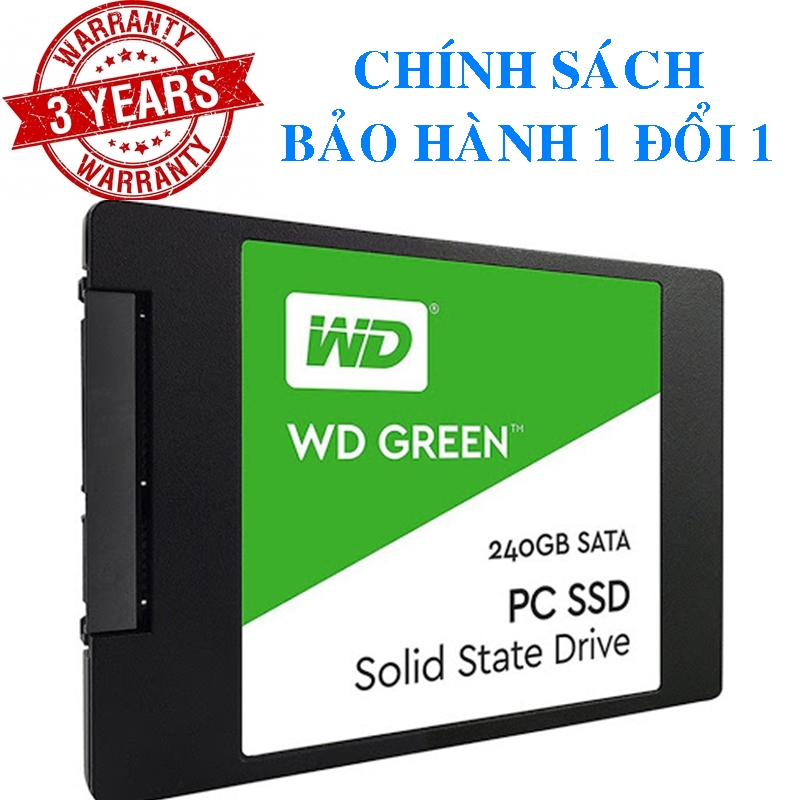 Ổ cứng ssd western digital - ssd wd green 240gb 2.5" sata 3 - tem fpt / vĩnh xuân